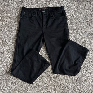 Ralph Lauren Jeans Co Women 12P Black Denim Stretch Petite Classic Casual Pants